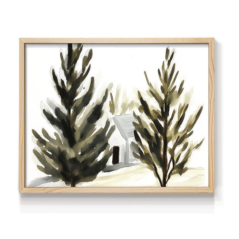 Art de Noël - Cxxi - reproduction encadrée - réversible, Naturel, H 11 po x l 14 po