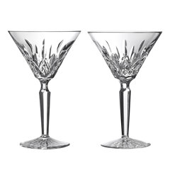 Viski Meridian Martini Glasses - Stemmed Fun Cocktail Glasses - Art Deco  Ripple Gold Rimmed Crystal Glassware - 7.8oz Set of 2