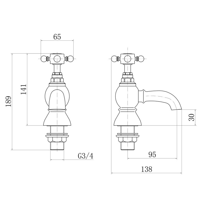 Kurth Deck Roman Tub Faucet Bath Filler