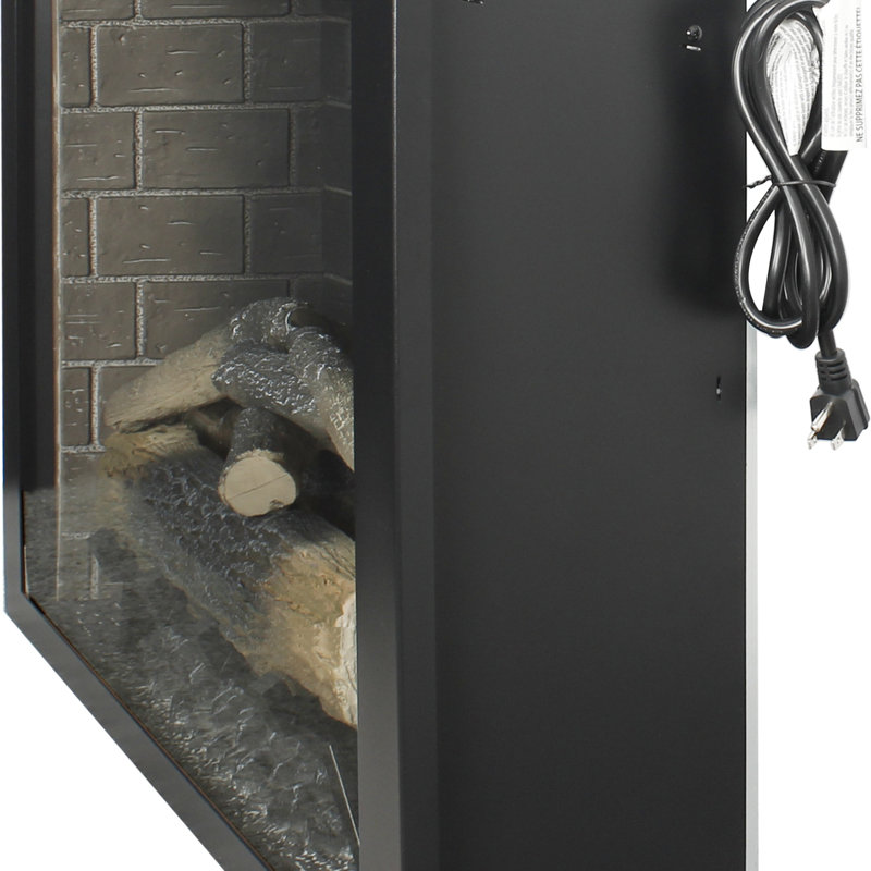 28 Inch Infrared Electric Fireplace Insert, Touch Panel Home Decor Heater, Smokeless Firebox With Fixed Trim Kit.With Crackling Sound