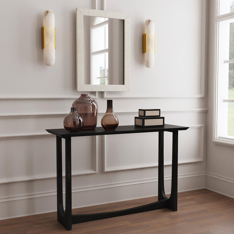 Reverse Arch Console Table, Black