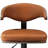 Brown Poplar Swivel Bar Stool with Footrest and Open Backrest