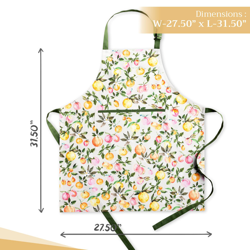 Tablier pour femme avec poche 100% coton 27,50 po x 31,50 po Maison d'Hermine