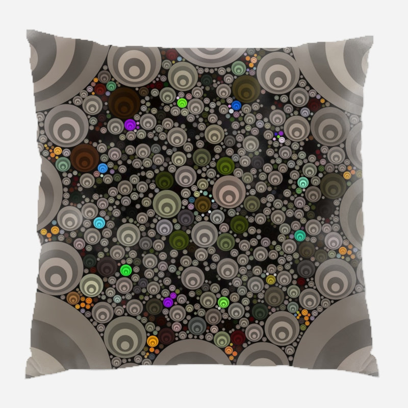 Design Geometric Microsuede Reversible Throw Pillow