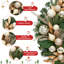 Couronne de Noël pré-éclairée pour porte d'entrée, grande couronne de Noël de 24 pouces avec 20 lumières DEL