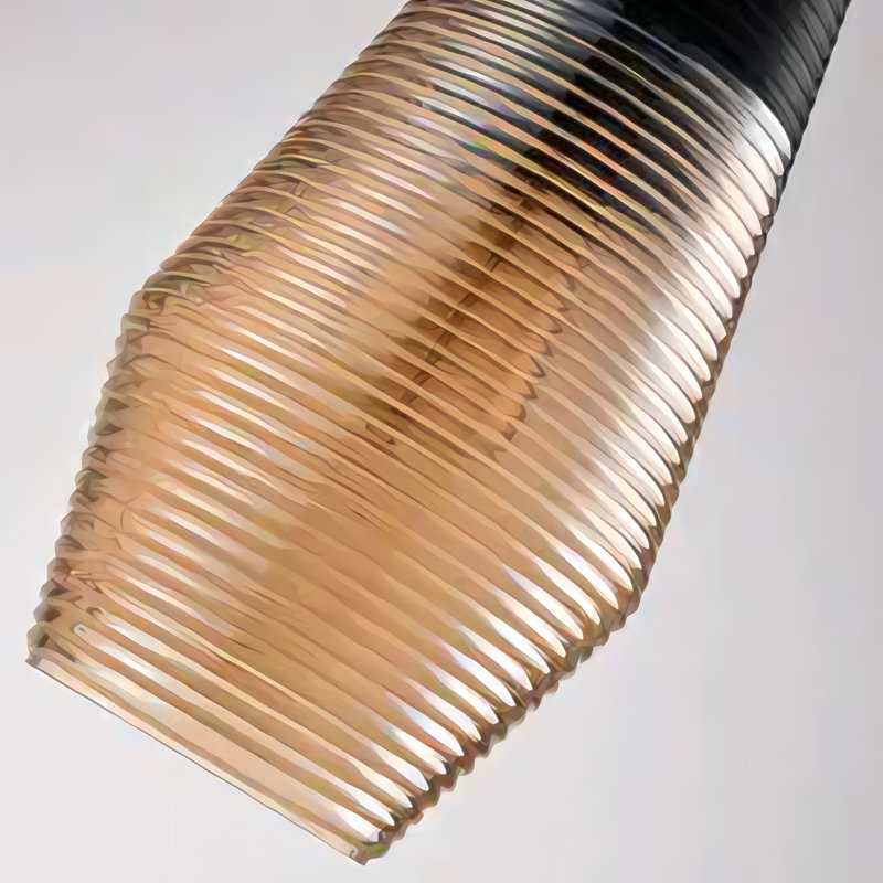 Lustre 3 lumières avec abat-jour en verre