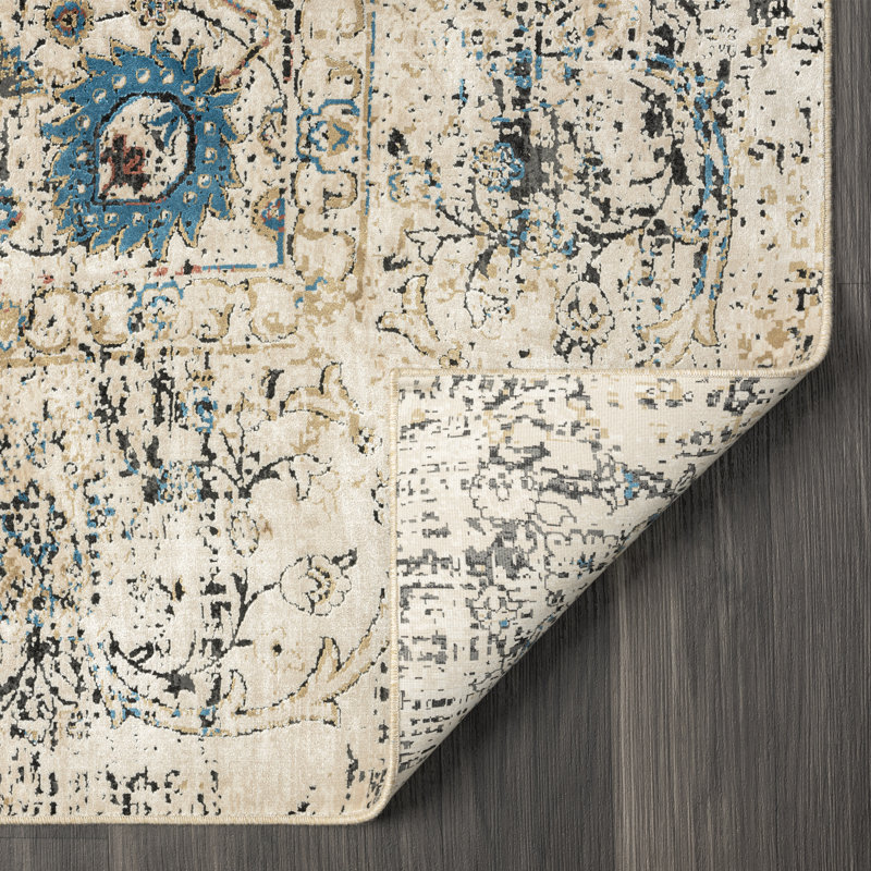 Lydian Area Rug in Ivory, Rectangle 4' x 5'11"
