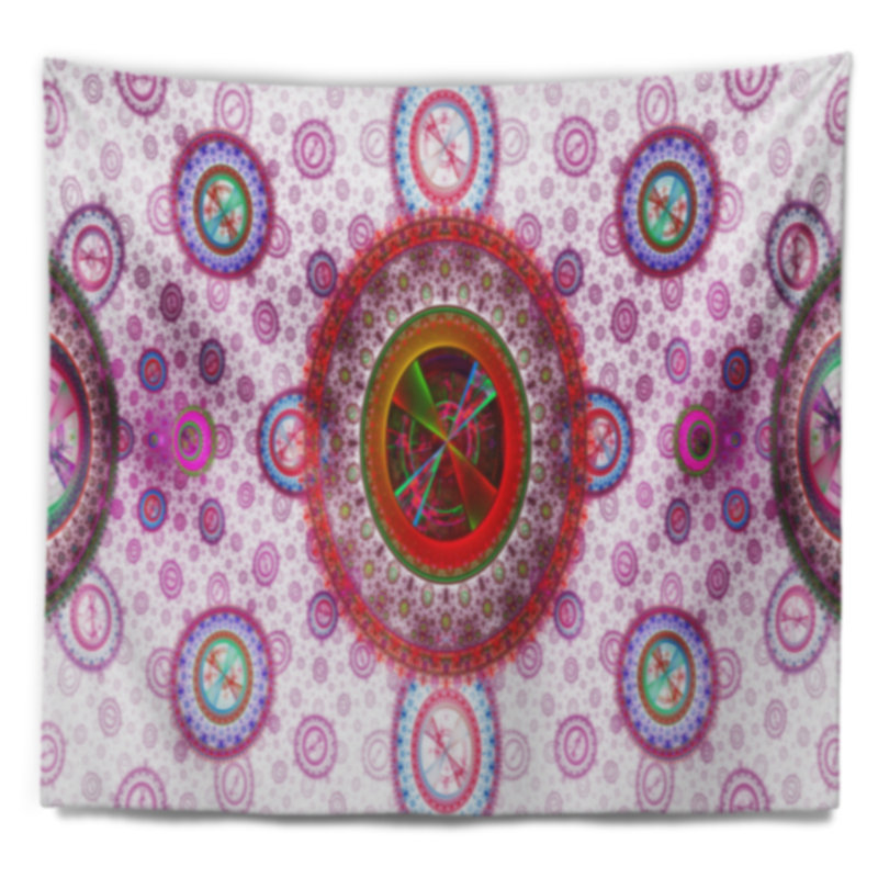 Tapisserie abstract rose psychédélique relaxing art, H 32 po x l 39 po
