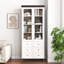 Armoire de rangement blanche avec tablettes réglables - Grand garde-manger pour porte en verre