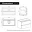 Meuble-lavabo simple 36 po avec dessus en céramique avec trop-plein Derrance, pré-assemblé-2075475025-2025746523