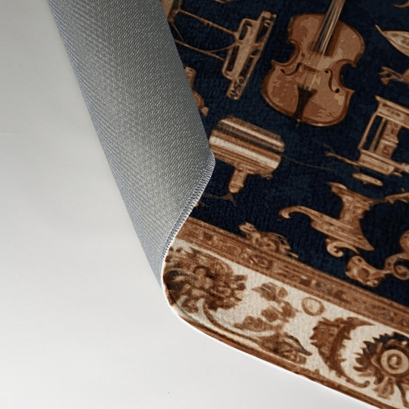 Tapis d'intérieur et d'extérieur brun français, Rectangle 9 pi x 12 pi