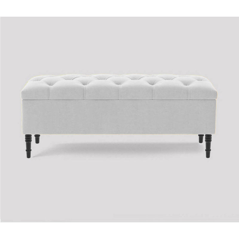 Swiss Tufted Footstool Ottoman, Purple Naple, 50" H x 150" W x 40" D