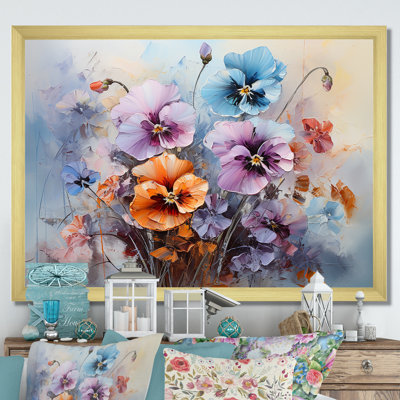 «Purple Pansies Efflores Lawrence» sur toile
