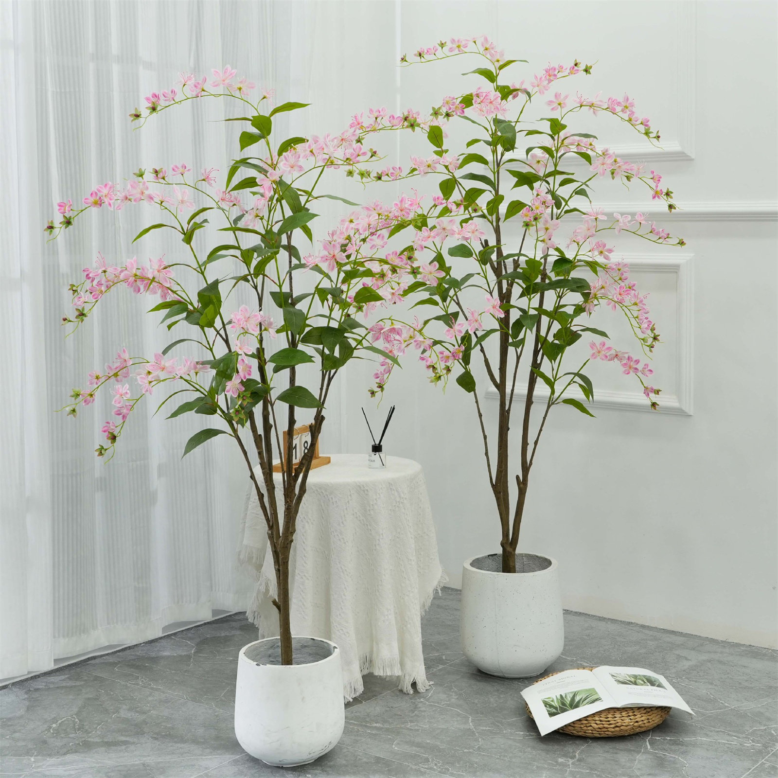 Wayfair Tree Primrue Blooming Flower Artificial Tree, Artificial Trees, 4.3ft-4.9ft ...