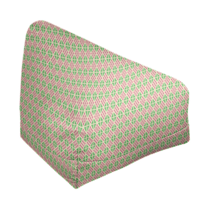 Fauteuil à billes standard & Leffel, H 120 po x L 31 po x P 60 po, Rembourrage poly, Rose / vert