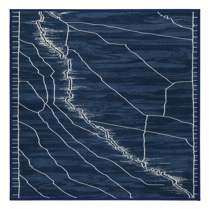 Tapis bord de mer lavable, Carré 5 pi