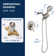Dual Shower Faucet Set with Valve High Pressure 2 in 1 Shower Combo Set Shower System with Handheld