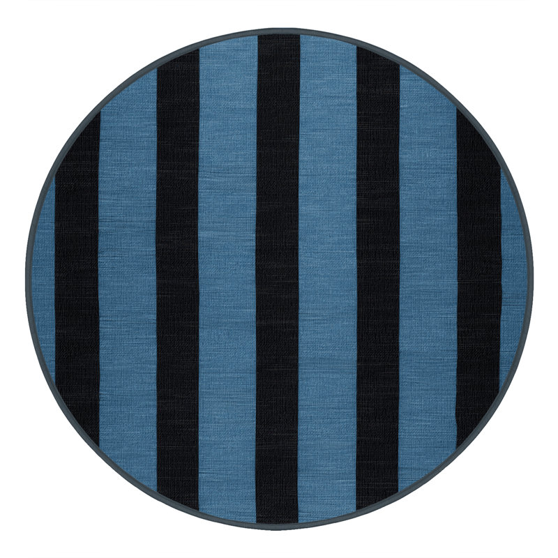 Tapis botanique lavable à la machine, Rond 3 pi