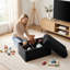 Pouf de rangement rembourré en velours côtelé, module individuel pour canapé d'angle-614514281