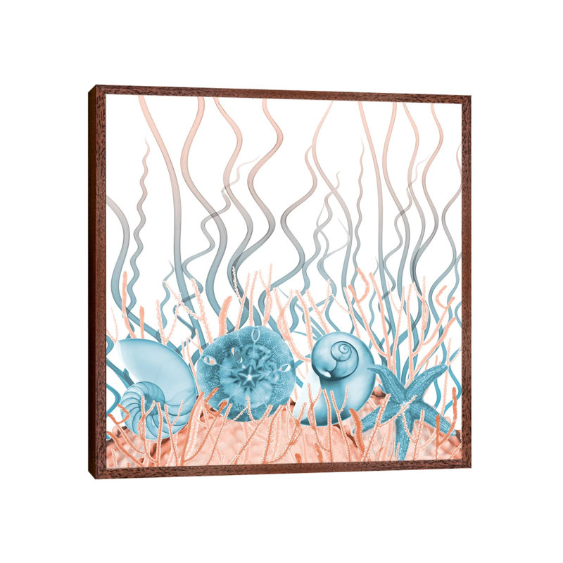 Aquatic Landscape II by Albert Koetsier - Print on Canvas, 93.98cm H x 93.98cm W x 3.81cm D, Classic Brown Wood Framed