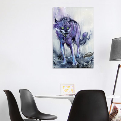 Fever Wolf 1 Piece Wrapped Canvas Painting