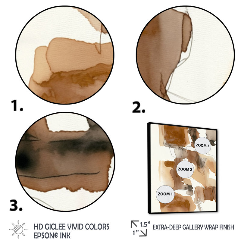 «Liquid Earth Tones III», reproduction sur toile, L 30 po x H 40 po, Toile avec cadre flottant noir