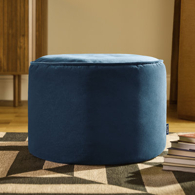 Milano 55Cm Wide Velvet Round Pouffe Ottoman