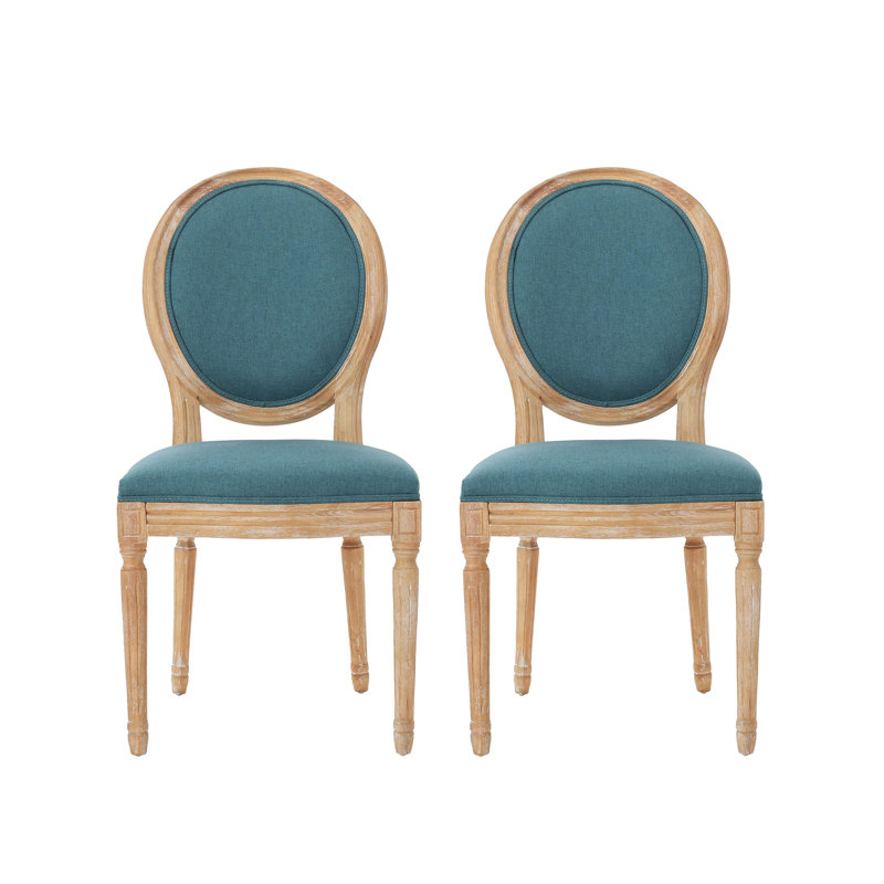 Jair 19.25'' H Upholstered Side Chair, Dark Teal Twill