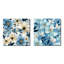 Blue Coastal Harmony, motif floral III - ensemble de 2 collages floraux carrés-101852617-101852611