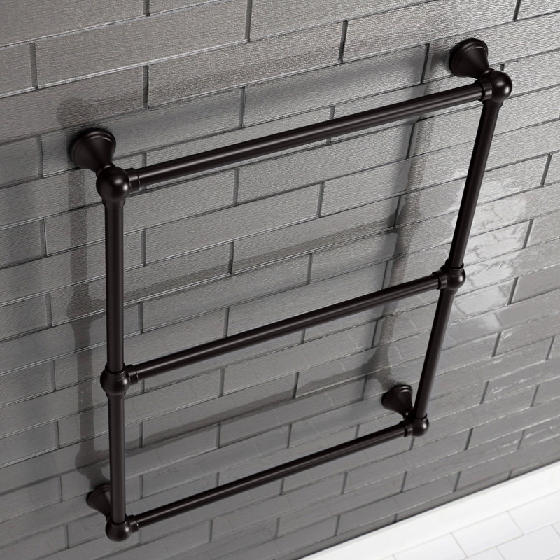 Kingston Brass Maximilien 24-Inch Wall Mount 3-Bar Towel Rack, Oil Rubbed Bronze
