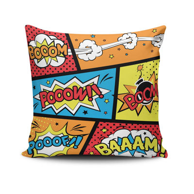Decorative Cushion Cover, 17 x 17 Inches, 50% Cotton / 50% Polyester | Machine Washable at 104°F, Ironable, Concealed Zip Closure | Perfect for Living Room, Bedroom, and Stylish Home Décor