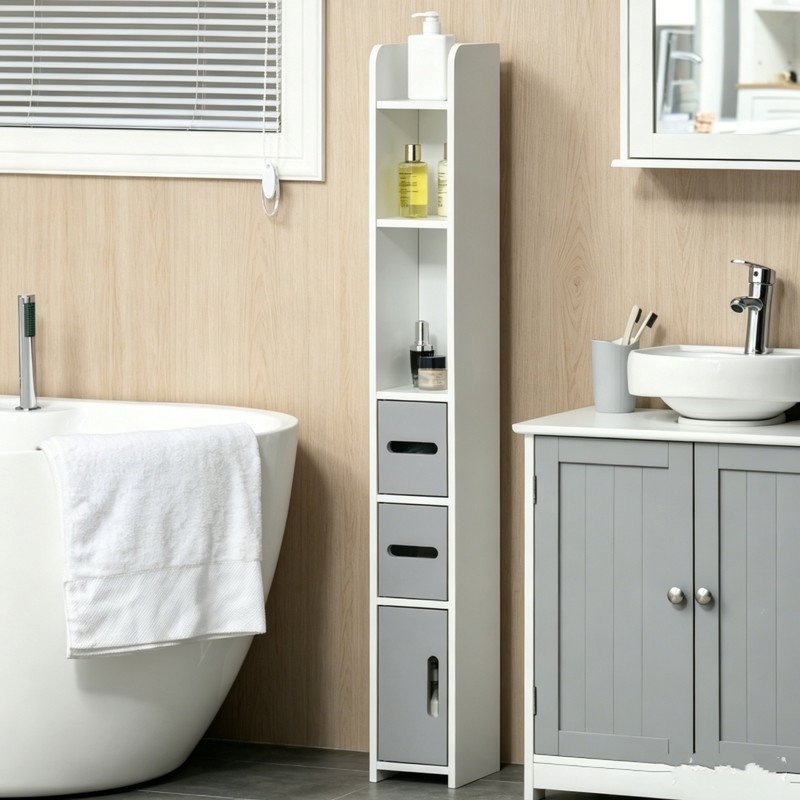 MDF / Particle Board Freestanding Linen Cabinet