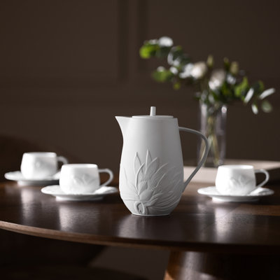 Lotus porcelain teapot