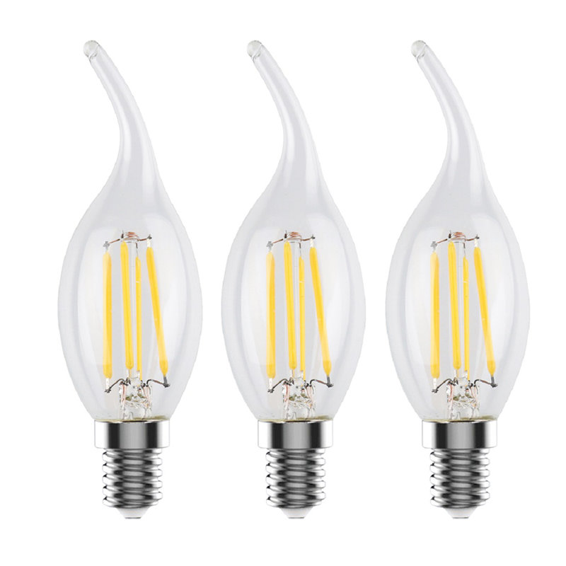 Ampoule à intensité variable de 60 watts AAShay DEL à DEL C35L, blanc chaud (2 700 K), culot E12 / candélabre