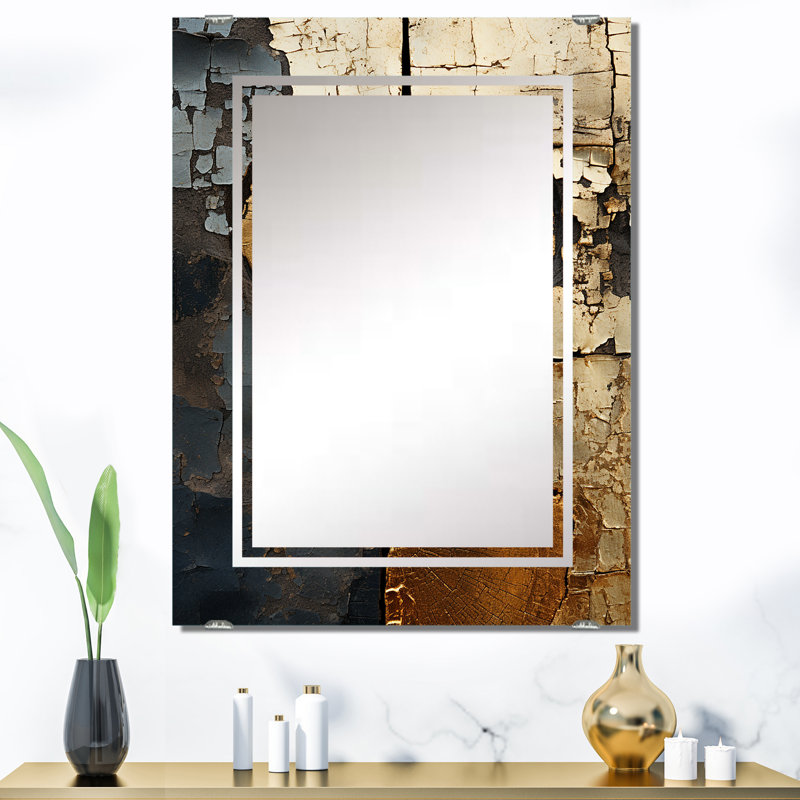Rosete - Abstract Decorative Wall Mirror MIR137946, 40" x 30"