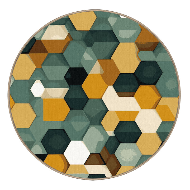 Earthy Patterns Rug, Round 4'