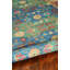 Tapis intérieur / extérieur rectangulaire en jute tissé à la machine en bleu / orange / beige
