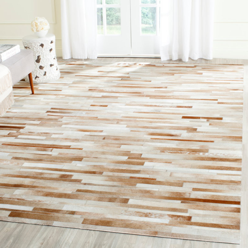 Tapis brun clair / ivoire Fazeley, Rectangle 8 pi x 10 pi
