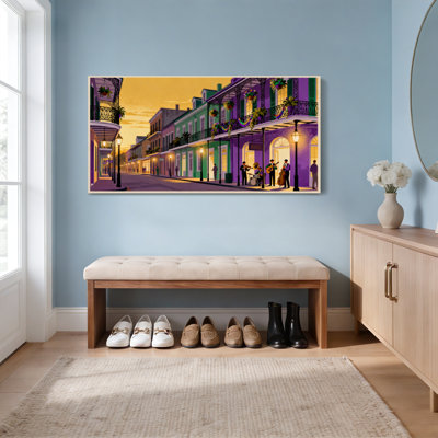 «New Orleans Street Scene», ensemble de 1 reproduction d'art sur toile tendue sur toile