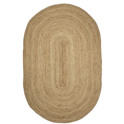 Tapis brun clair en jute tressé Charbonneau