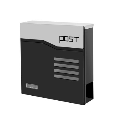 Steel Wall Mounted Mailbox with Newspaper Compartment