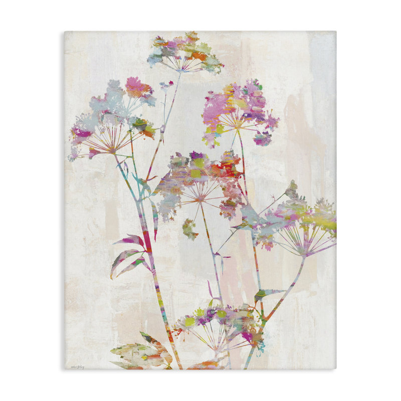 Toile kaléidoscopique d'herbes délicates, design par Amber Sterling, H 20 po x l 16 po