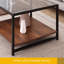 Table basse en verre avec tablettes de rangement Keian Morden, 39,3 po x 23,6 po x 17,7 po