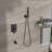 Ceiling Mounted Shower With Waterfall Tub Spout & Us Standard Thread - Bronze System 1.8 Gpm Flow Oil Rubber