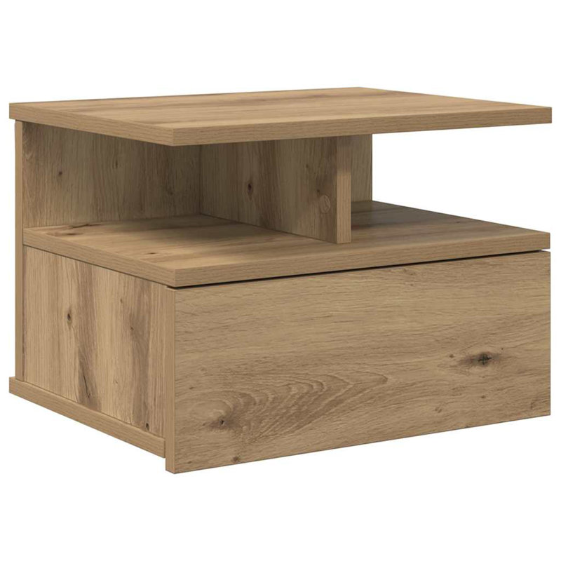 Kaci-Lei Manufactured Wood Bedside Table, Artisan Oak, Artisan Oak, 1