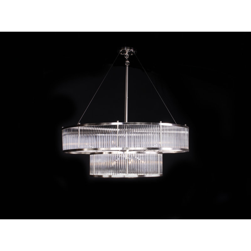 10 - Light Dimmable Tiered Chandelier