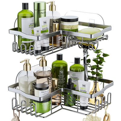 Newcastle Adhesive Stainless Steel Shower Shelf