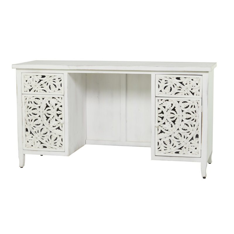 Bureau traditionnel en bois, Blanc