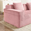 Canapé modulaire à 2 places sans siège, canapé modulaire Cloud avec assise profonde et canapé modulaire moderne à 2 places avec coussins décoratifs Tissu velours côtelé rose
