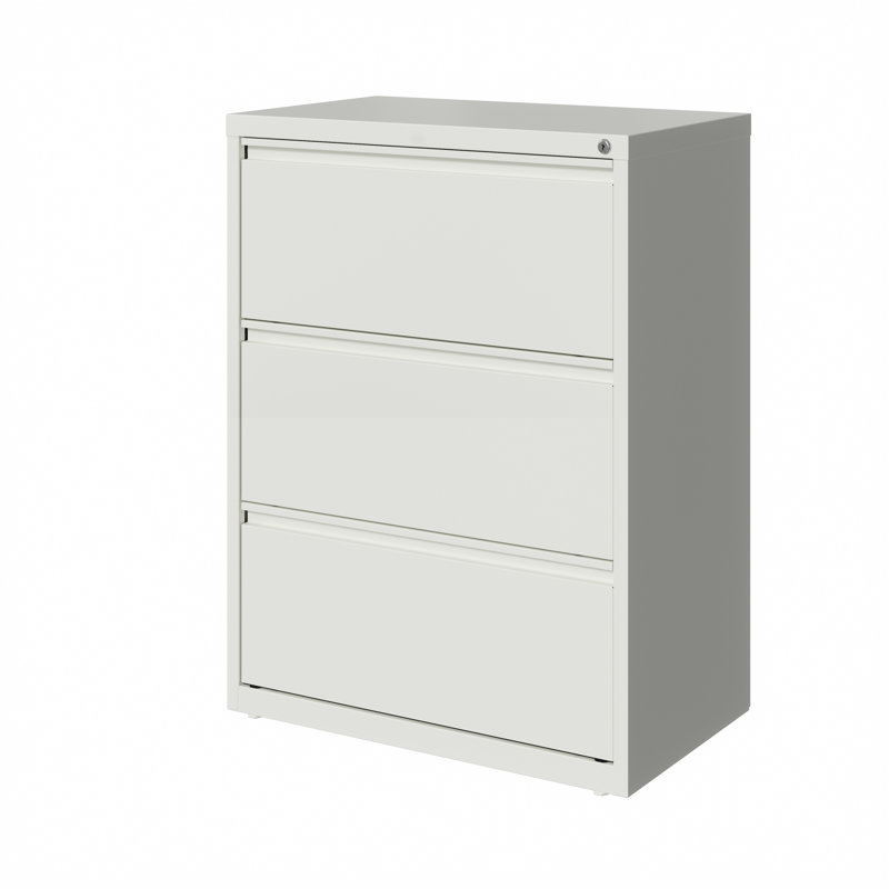 30'' Wide 3 -Drawer Steel File Cabinet, White
